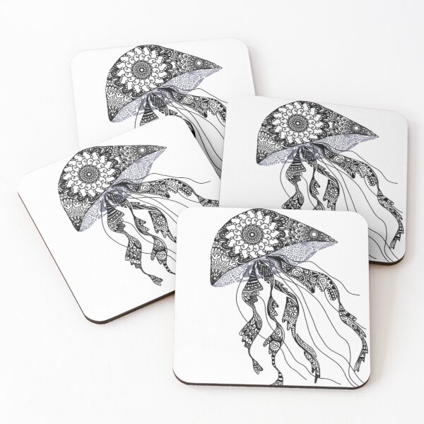 Item preview, Zentangle jellyfish designed and sold by Magdalena Borkowska.