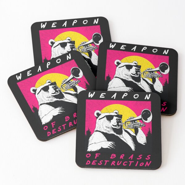 Item preview, Weapon of Brass Destruction - Retro Bear designed and sold by Hugo Bloke.