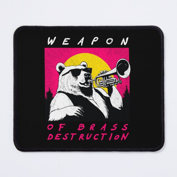 Item preview, Weapon of Brass Destruction - Retro Bear designed and sold by Hugo Bloke.
