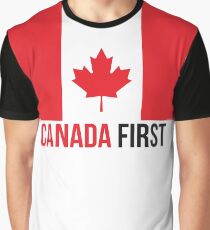 Canada First Canadian Flag Maple Leaf #MCGA Make Canada Great Again Patriots Big Flag #CanadaFirst #TrudeauOut Graphic T-Shirt