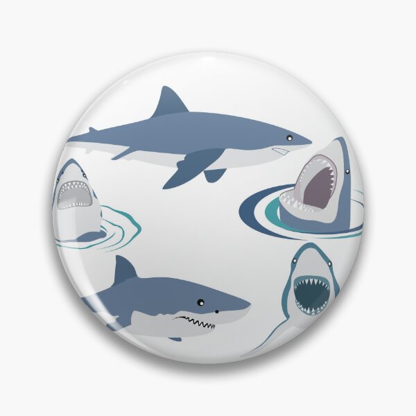 Item preview, Sharks Pattern Sticker Set - Redbubble Sticker designed and sold by bluehatgraphics.