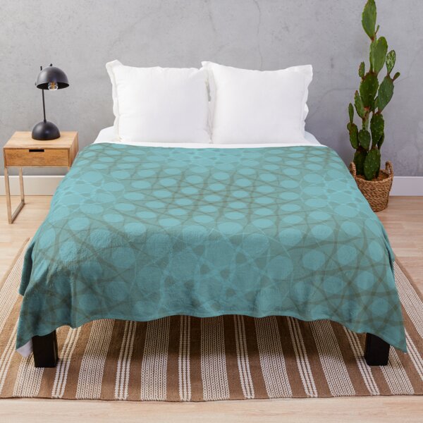 Mycelium Odot – teal Throw Blanket