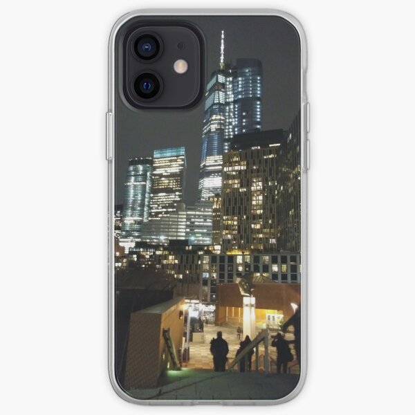 Metropolitan area, New York, Manhattan, Brooklyn, New York City, architecture, street, building, tree, car,   iPhone Soft Case