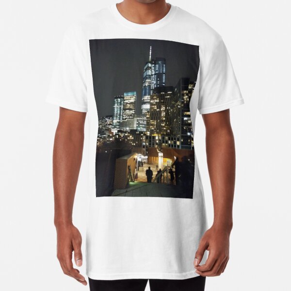 Metropolitan area, New York, Manhattan, Brooklyn, New York City, architecture, street, building, tree, car,   Long T-Shirt
