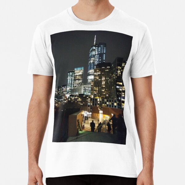 Metropolitan area, New York, Manhattan, Brooklyn, New York City, architecture, street, building, tree, car,   Premium T-Shirt