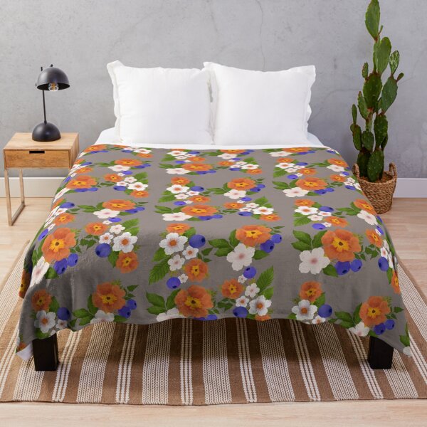 Item preview, Trumpet vine, Campsis grandiflora, Chinese trumpet vine, orange flowers, berries, blueberries designed and sold by mirascraft.