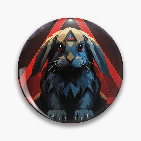 Item preview, Illuminati Bunny - Red & Blue designed and sold by MyBunnyverse.