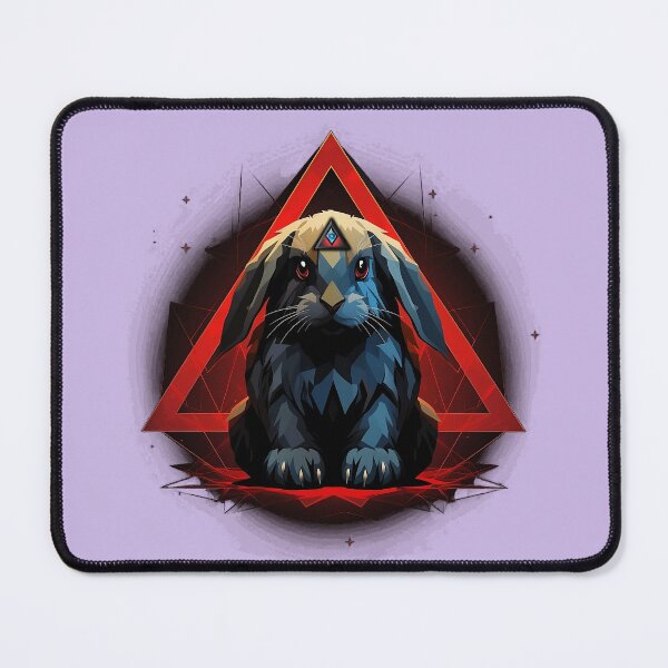 Item preview, Illuminati Bunny - Red & Blue designed and sold by MyBunnyverse.