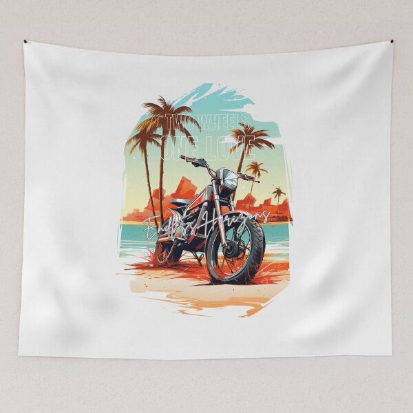 Item preview, Two Wheels, One Love Tee - Endless Horizons Biker Design designed and sold by Moisky Patterns.