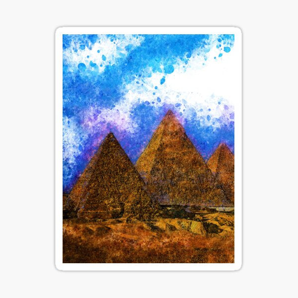 Artikel-Vorschau von Pyramiden von Gizeh, Farbkunst, designt und verkauft von artdragongift.