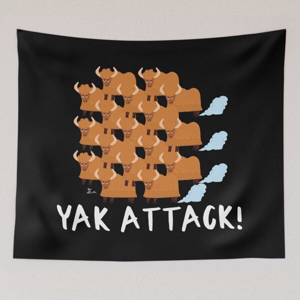 Item preview, Yakattack! - White typo designed and sold by Apikoedesign.