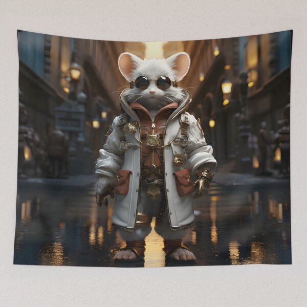 Item preview, White mouse at NY  designed and sold by oilidesing.