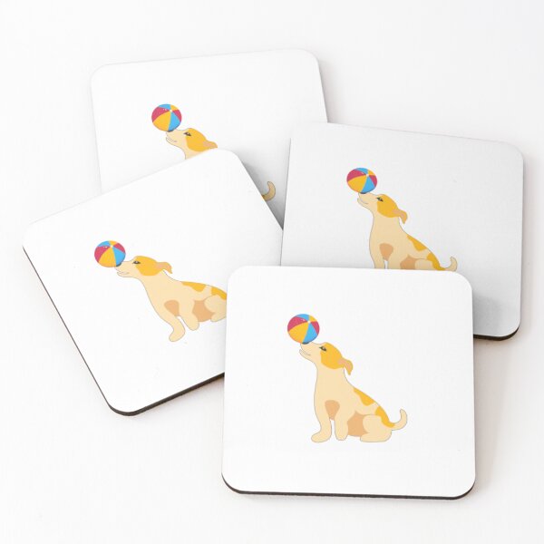 Item preview, Cute puppy playing with ball designed and sold by ZekoStick.