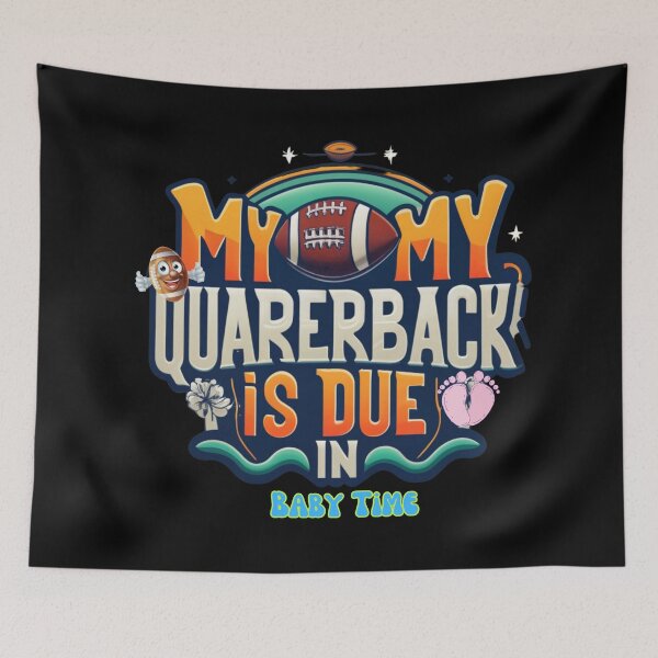 Item preview, MY QUARERBACK IS DUE IN BABY TIME, MOM, DAD, GIFT, PYJAMAS designed and sold by carlos crane.