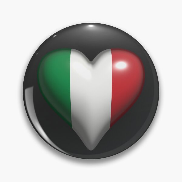Item preview, Italy flag shiny heart green white red tricolor designed and sold by lathspell.