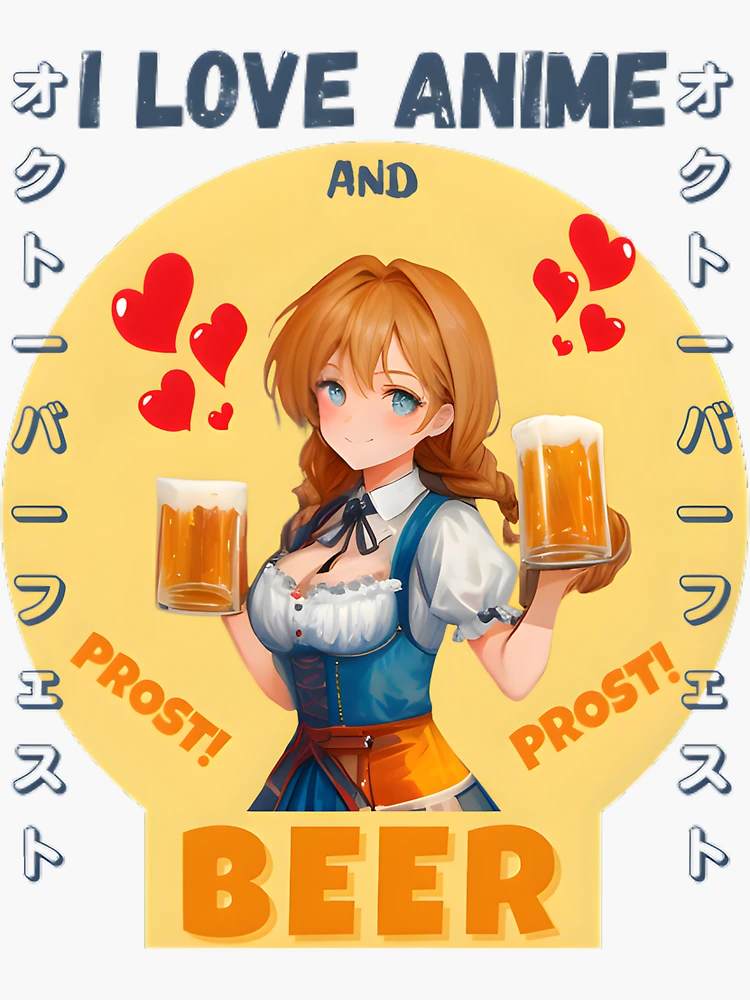 Chi-bi anime boy with beer oktoberfest Royalty Free Vector