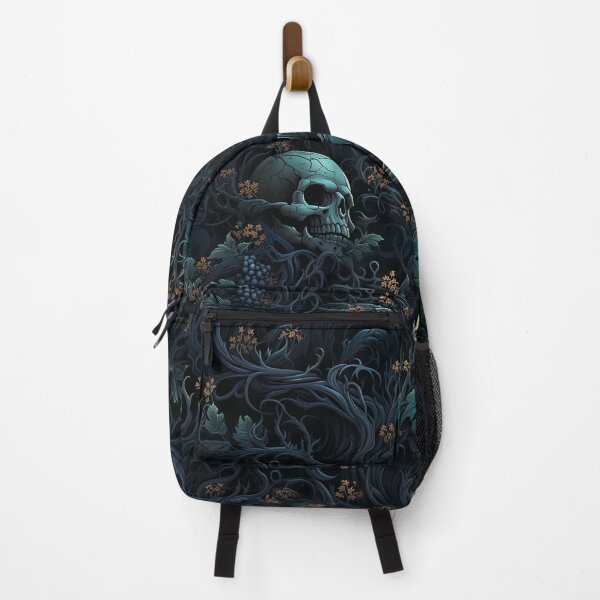 Item preview, Skulls and Brambles - Dark Gothic Art Print - Grim Decor designed and sold by FuroAI.