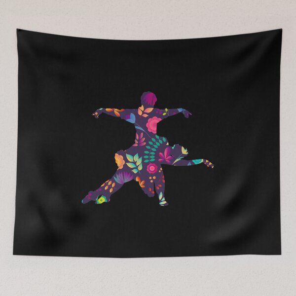 Item preview, Colorful Flower Ballerina Silhouette Dance Girl Ballet Lover designed and sold by jingdomdesgine.