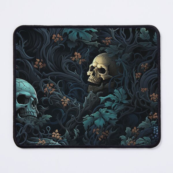 Item preview, Skulls and Brambles - Dark Gothic Art Print - Grim Decor designed and sold by FuroAI.