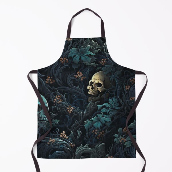 Item preview, Skulls and Brambles - Dark Gothic Art Print - Grim Decor designed and sold by FuroAI.