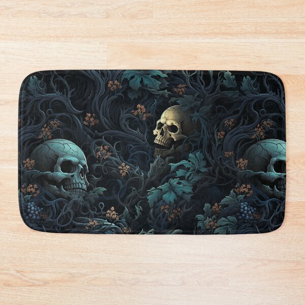 Item preview, Skulls and Brambles - Dark Gothic Art Print - Grim Decor designed and sold by FuroAI.