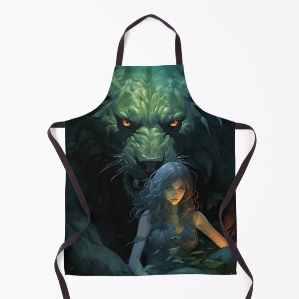 Item preview, Enchanted Companions: Woman, Green Wolf and Green Empire designed and sold by ArrangedDesigns.