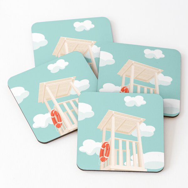 Item preview, Lifeguard tower rescue station sea coast designed and sold by WonderworkLI.
