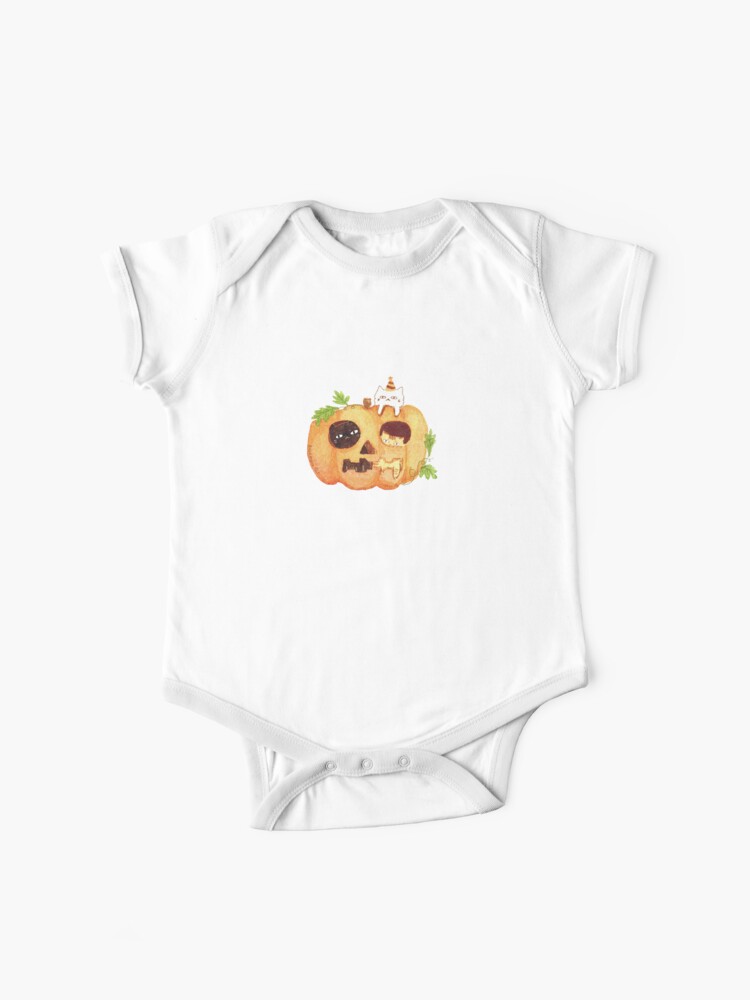 Thumbnail 1 of 2, Baby One-Piece, Cats in Halloween Pumpkins designed and sold by Rosemary-Cat.