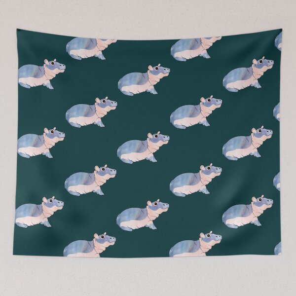Item preview, Watercolor Fiona the Hippo  designed and sold by koreandkafoa.