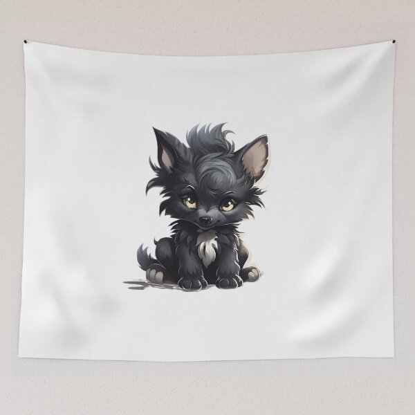 Item preview, Cute Baby Black Werewolf designed and sold by ZappyP.