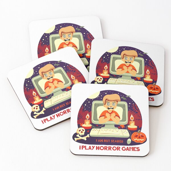 Item preview, I Play Horror Games Halloween Video Game Scared Boy  designed and sold by enchantedrealm.
