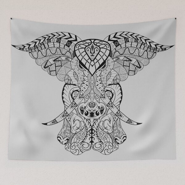Item preview, MK Tribal Elephant (Lines Only) designed and sold by iamkobold.