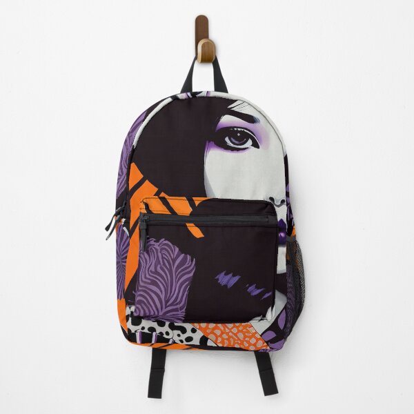 Item preview, Japanese Maiko Optical Art Orange and Purple designed and sold by Meeheemaha.