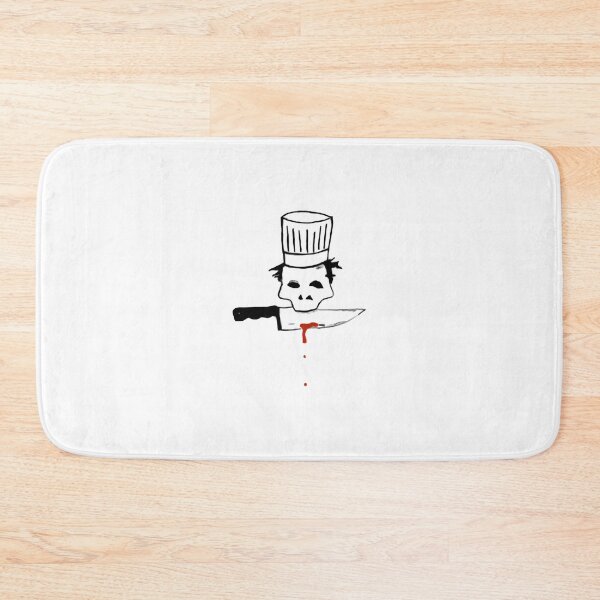 Item preview, Retro Chef Skull With Knife Anthony Bourdain's Emblem 	 	 (White)  	 designed and sold by jwmycgtlfuw11.