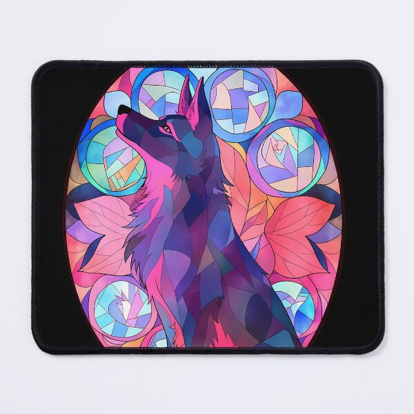 Item preview, Colorful Stained Glass Wolfdog designed and sold by octoboobs.