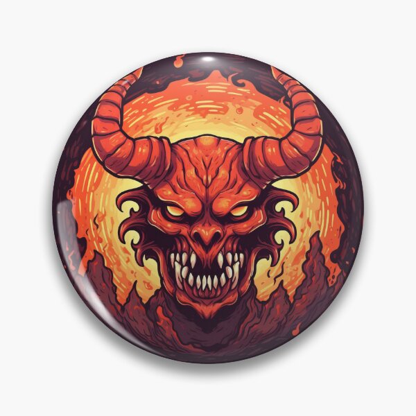 Item preview, Menacing Horned Demon - lovers of mystery and the occult - Motorcycle Helmet Car Bumper Design designed and sold by Pllandsdesign.