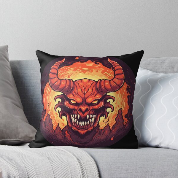 Item preview, Menacing Horned Demon - lovers of mystery and the occult - Motorcycle Helmet Car Bumper Design designed and sold by Pllandsdesign.