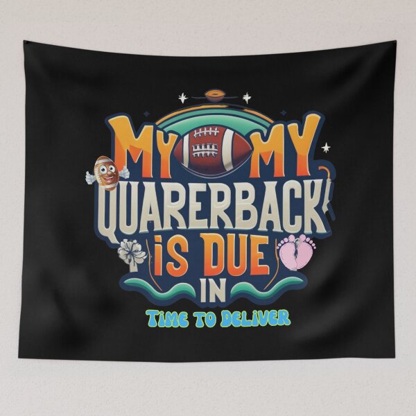 Item preview, MY QUARERBACK IS DUE IN TIME TO DELIVER, MOM, DAD, GIFT, PYJAMAS designed and sold by carlos crane.