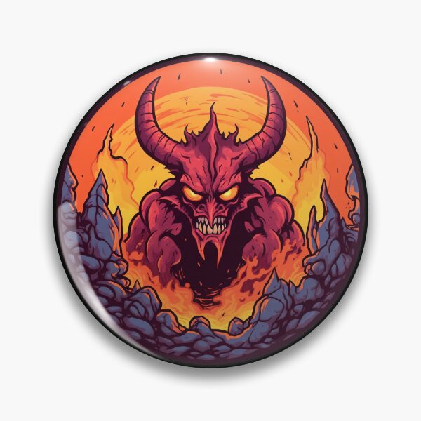 Item preview, Menacing Horned Demon 2 - lovers of mystery and the occult - Motorcycle Helmet Car Bumper Design designed and sold by Pllandsdesign.