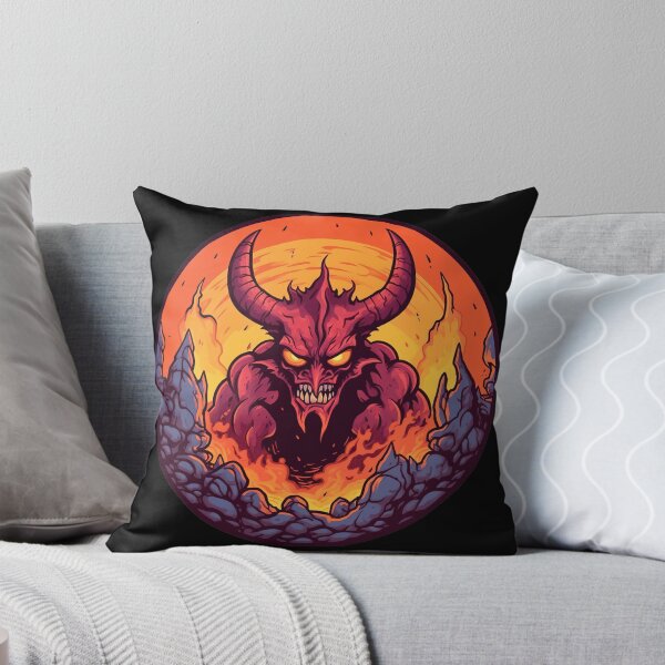 Item preview, Menacing Horned Demon 2 - lovers of mystery and the occult - Motorcycle Helmet Car Bumper Design designed and sold by Pllandsdesign.
