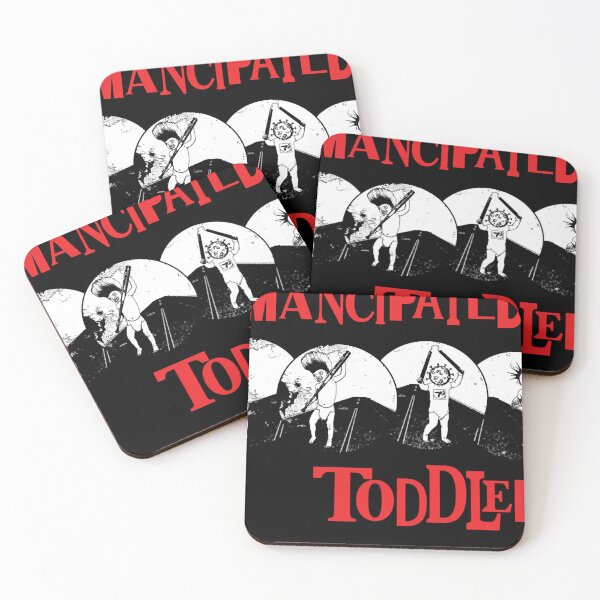 Item preview, Red Emancipated Mancipated Toddlers Typeset Band Logo designed and sold by EstaGutmann.