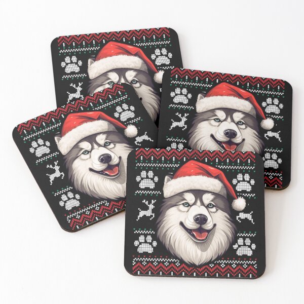 Aperçu de l'œuvre Alaskan Malamute Ugly Sweater Christmas créée et vendue par rafaeltto.