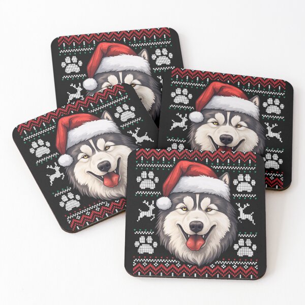 Aperçu de l'œuvre Alaskan Malamute Ugly Sweater Christmas créée et vendue par rafaeltto.