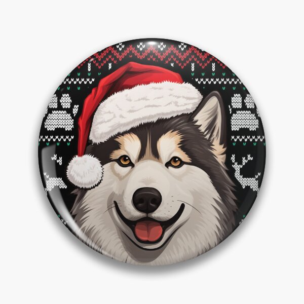 Aperçu de l'œuvre Alaskan Malamute Ugly Sweater Christmas créée et vendue par rafaeltto.
