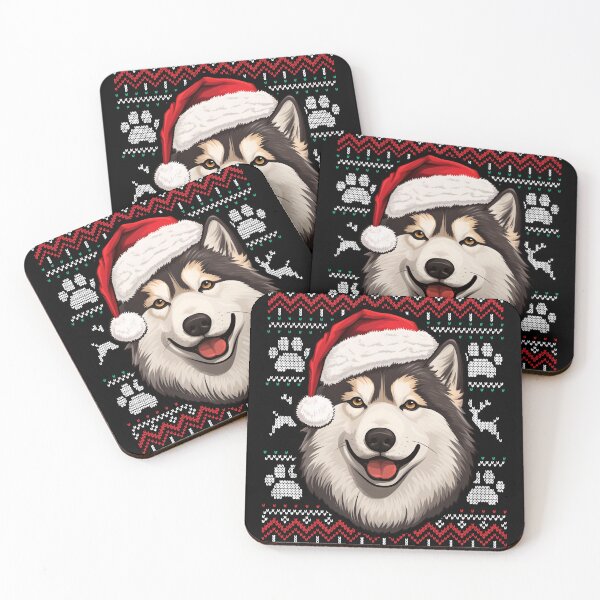 Aperçu de l'œuvre Alaskan Malamute Ugly Sweater Christmas créée et vendue par rafaeltto.