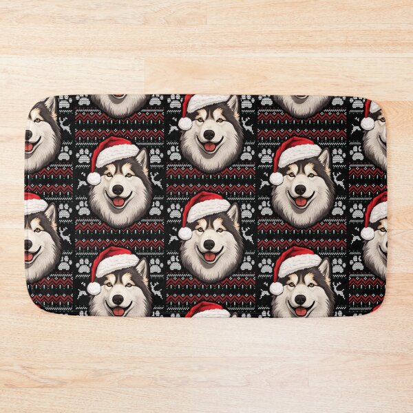 Aperçu de l'œuvre Alaskan Malamute Ugly Sweater Christmas créée et vendue par rafaeltto.