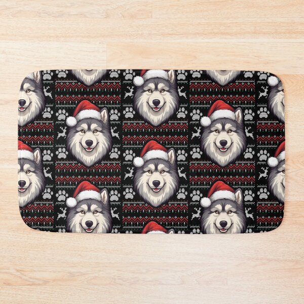 Aperçu de l'œuvre Alaskan Malamute Ugly Sweater Christmas créée et vendue par rafaeltto.