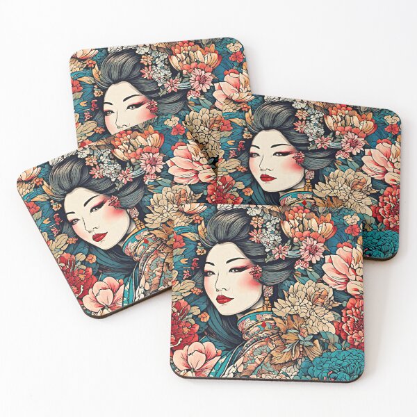 Item preview, The intricate artwork of a tattooed lady in Japan tells a mesmerizing story of tradition and beauty, blending ancient motifs with modern elegance. designed and sold by Best-Art-32.