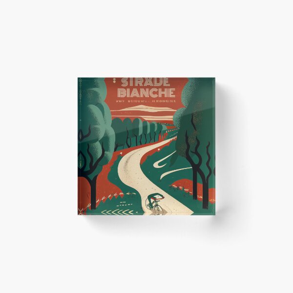 Item preview, Strade Bianche-inspired poster artwork - Italian road cycling culture designed and sold by LaFugaCycling.