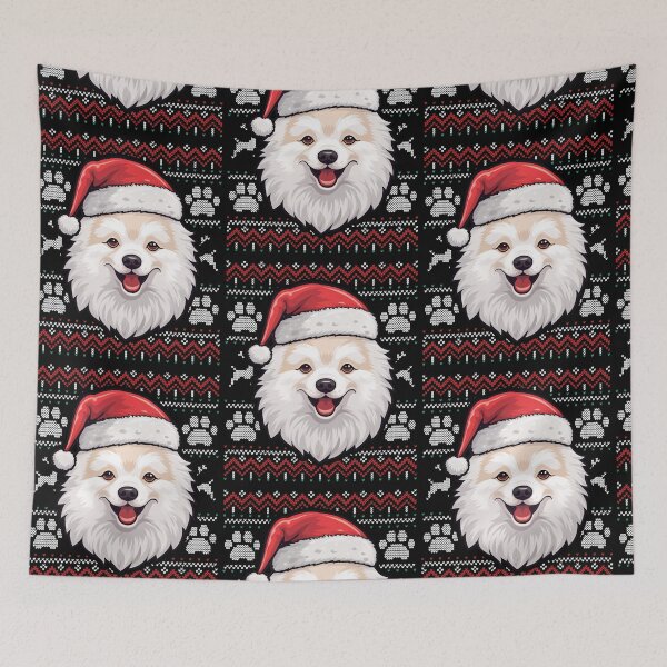 Item preview, American Eskimo Ugly Sweater Christmas designed and sold by rafaeltto.
